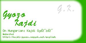 gyozo kajdi business card